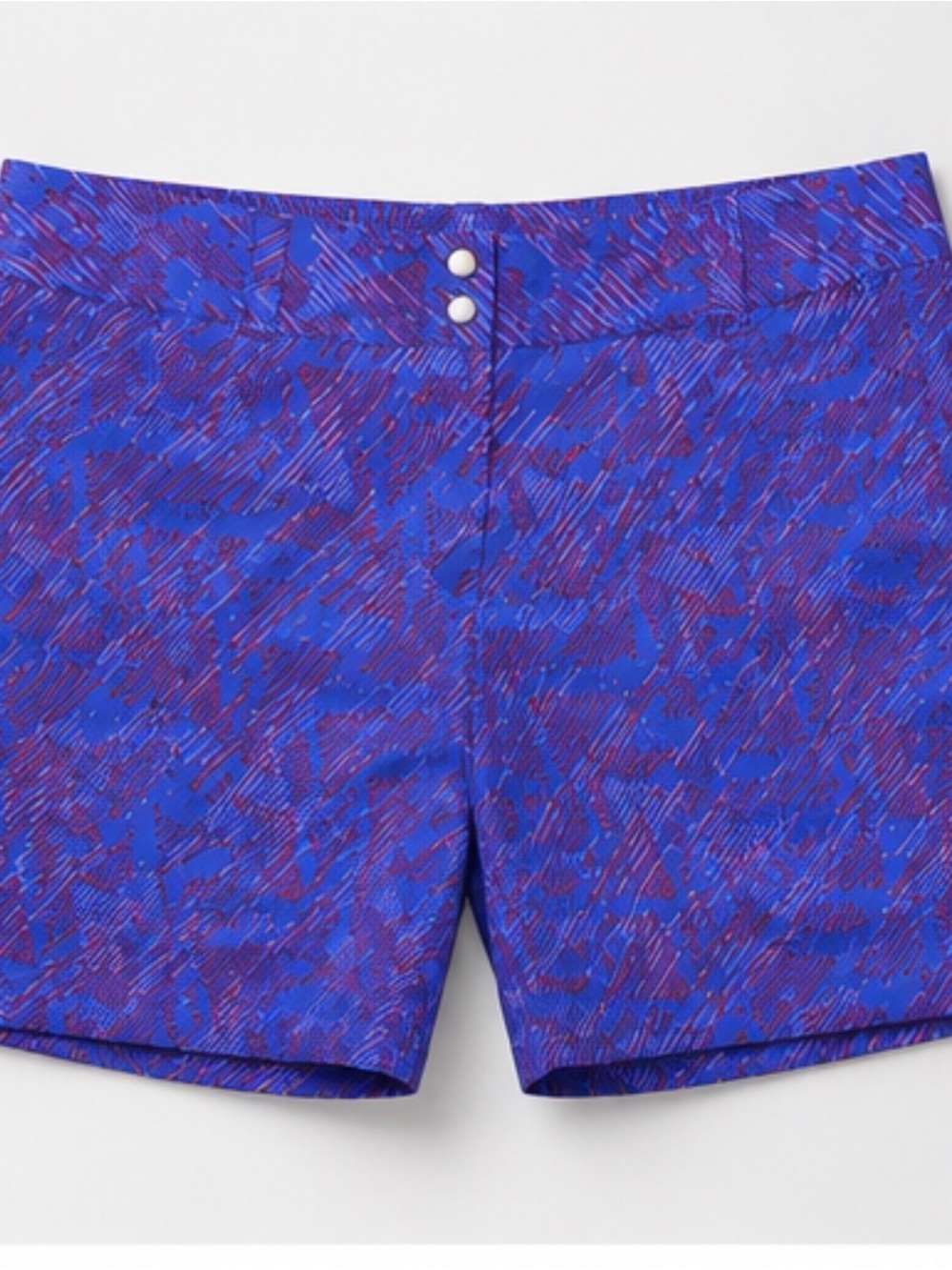 adidas Women's Royal Blue & Purple Abstract Athletic Shorts